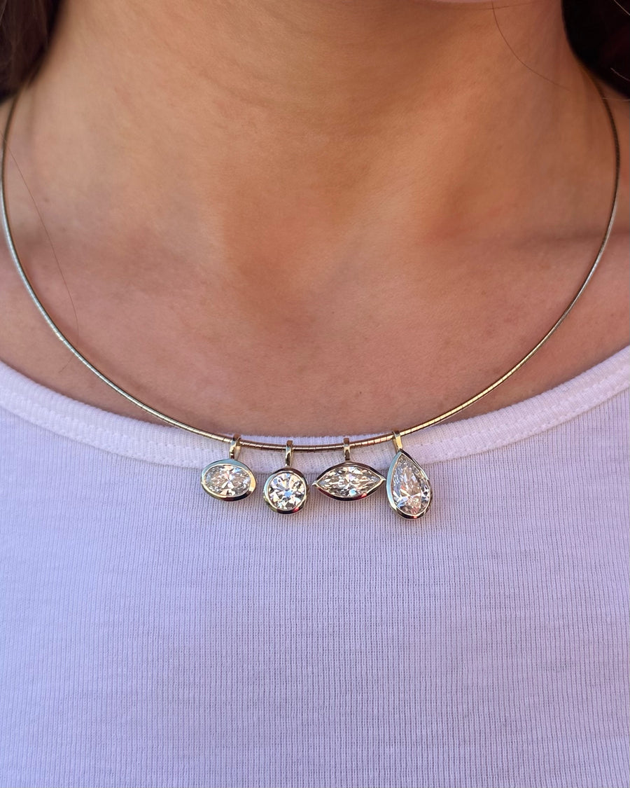 Diamond Pendant Choker