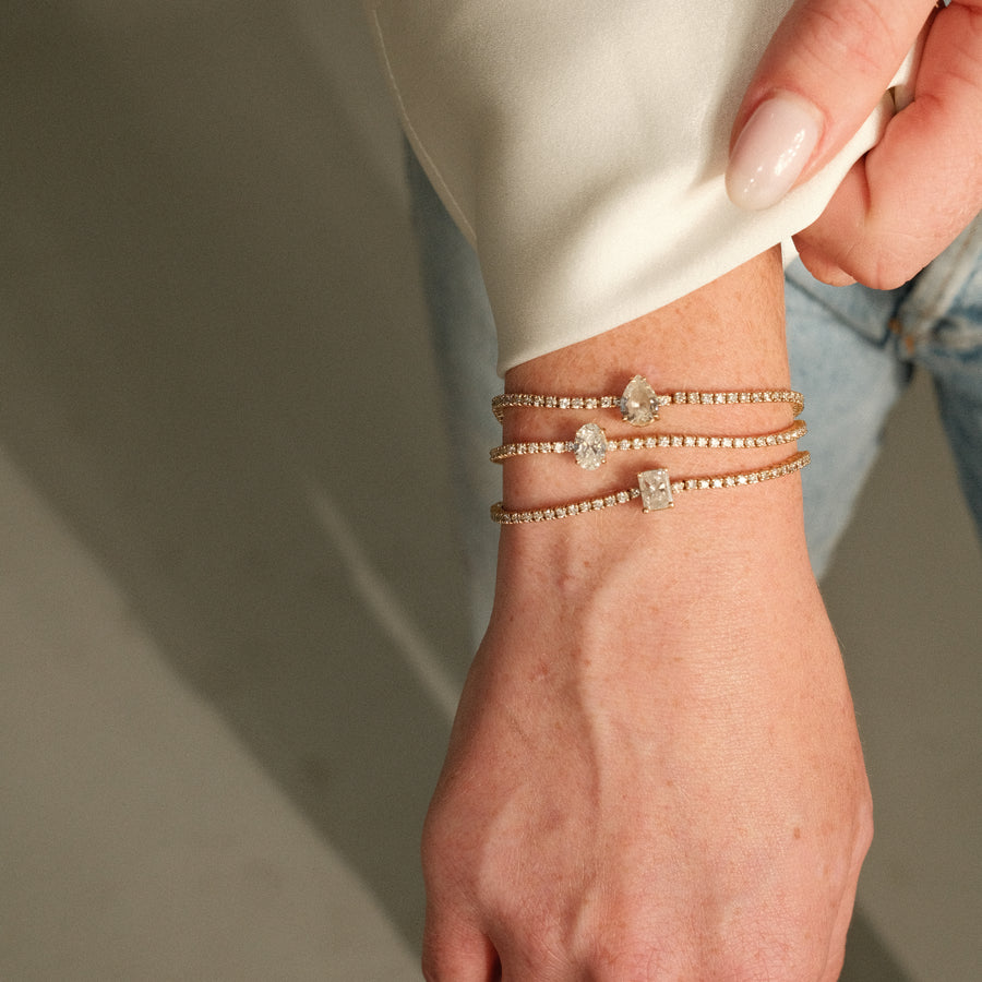 Oval Cut Diamond Tennis Bracelet