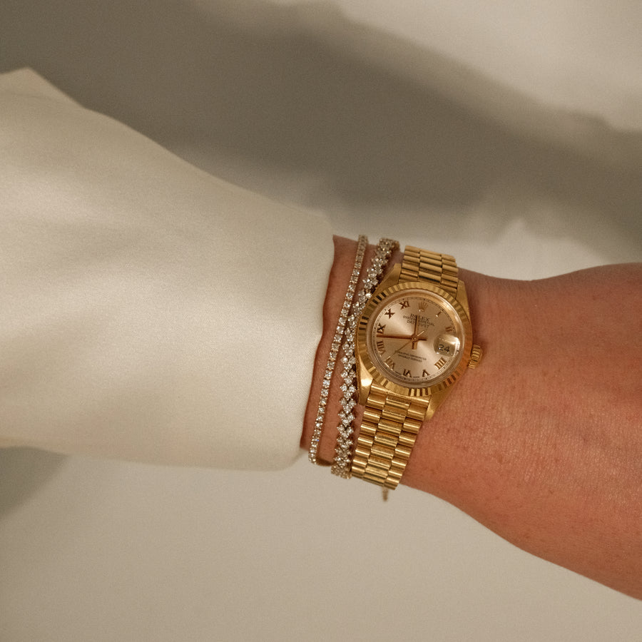 Vintage Chevron Tennis Bracelet