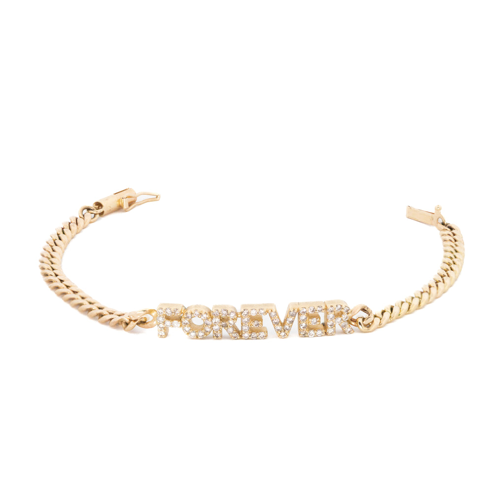 Custom Diamond Nameplate Bracelet