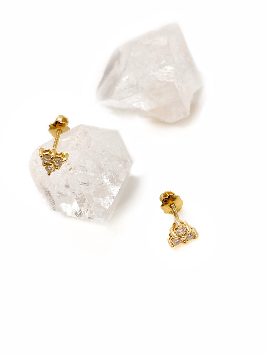 Tri Stud Earrings