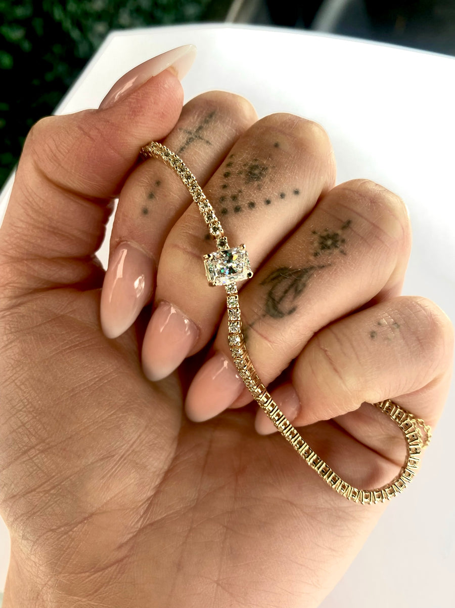 Statement Diamond Tennis Bracelet