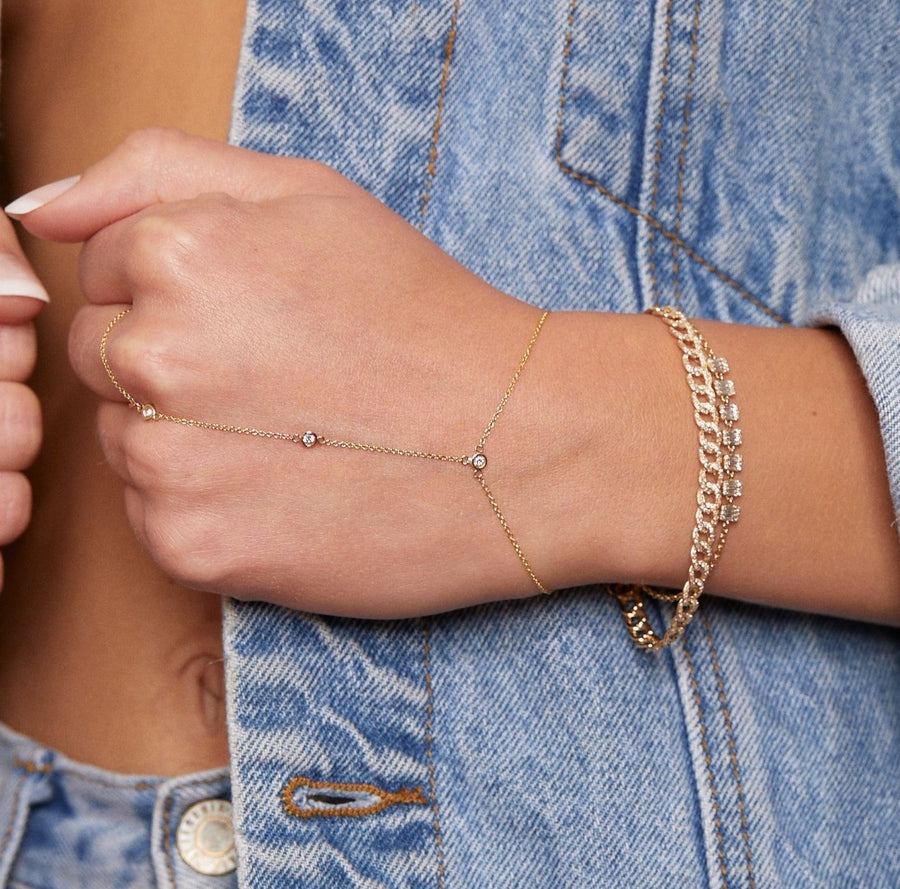 Everyday Three-Diamond Hand Chain
