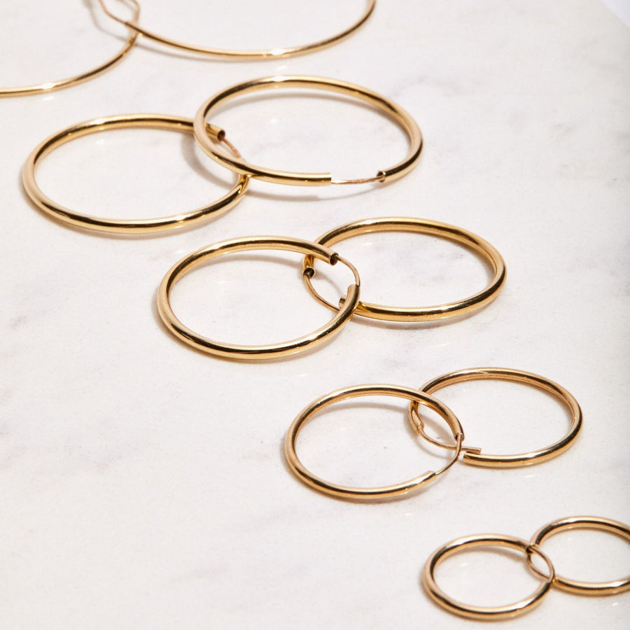 Hollow Gold Hoops